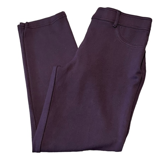 MACY'S STYLE & CO. Pants Dark purple Stretchy Straight leg Size 10 ike new - Picture 3 of 8